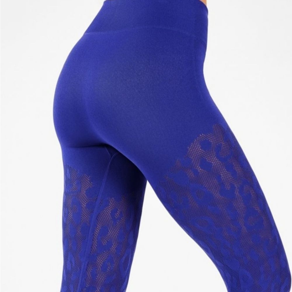 Fabletics leopard mesh leggings size xs